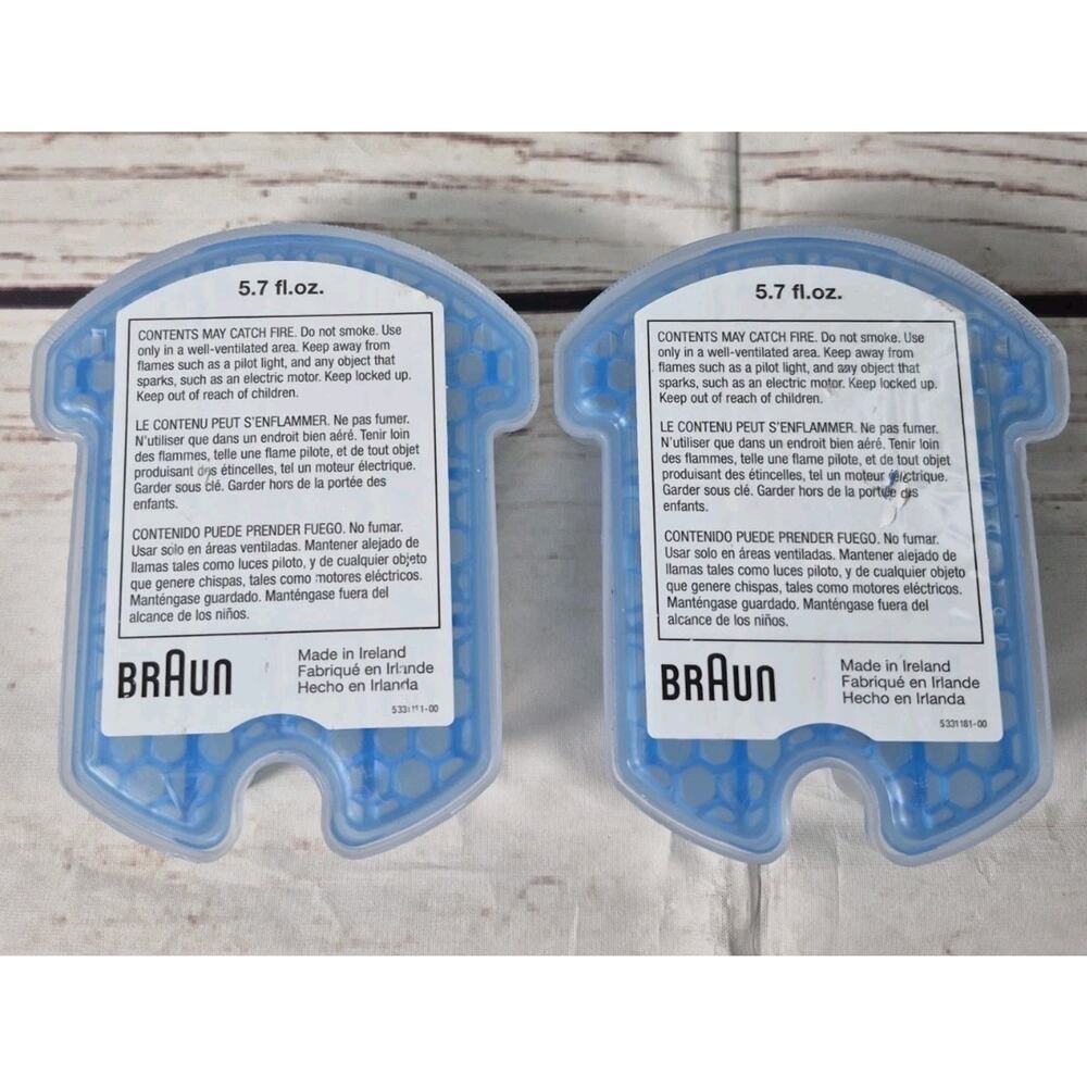 Braun Clean & Renew Refill Cleaning Cartridges 5.7 Oz (170 ml) Lot of 2 Unused